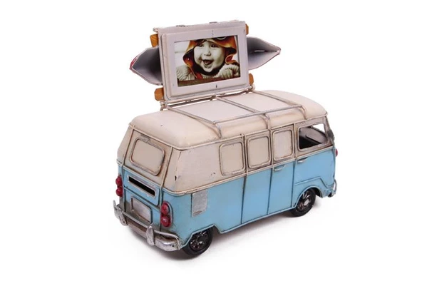 Dekoratif Metal Minibüs Çerçeveli ve Kumbaralı Hediyelik - 3