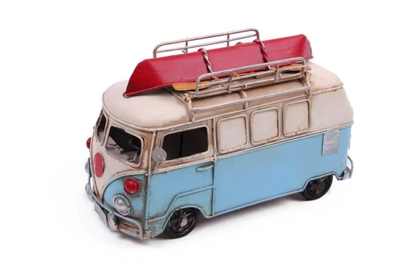 Dekoratif Metal Minibüs Çerçeveli ve Kumbaralı Hediyelik - 4
