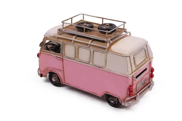 Dekoratif Metal Minibüs Çerçeveli ve Kumbaralı Hediyelik - 5