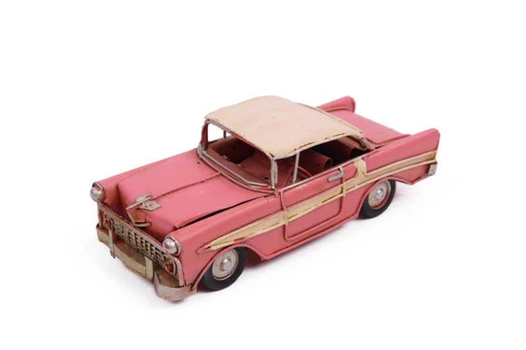 Dekoratif Metal Araba Vintage Biblo Ev Ofis Hediyelik - Resim 2