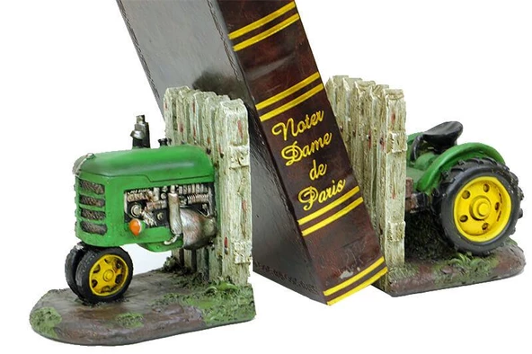 Kitap Stoper Traktör Yeşil Dekoratif Hediyelik - 4