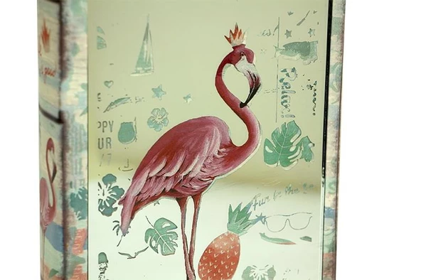 Kutu Kitap Aynalı Flamingo Dekoratiif Hediyelik