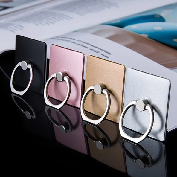 Telefon Tablet Tüm Modeler Selfie Yüzüğü 360 Derece Oynar Metal - 4