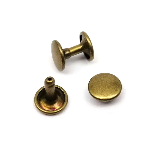 Perçin 33,5no 9mm İki Taraf Kafa 50 Takım (Leathercraft, Deri Hobi) - 8