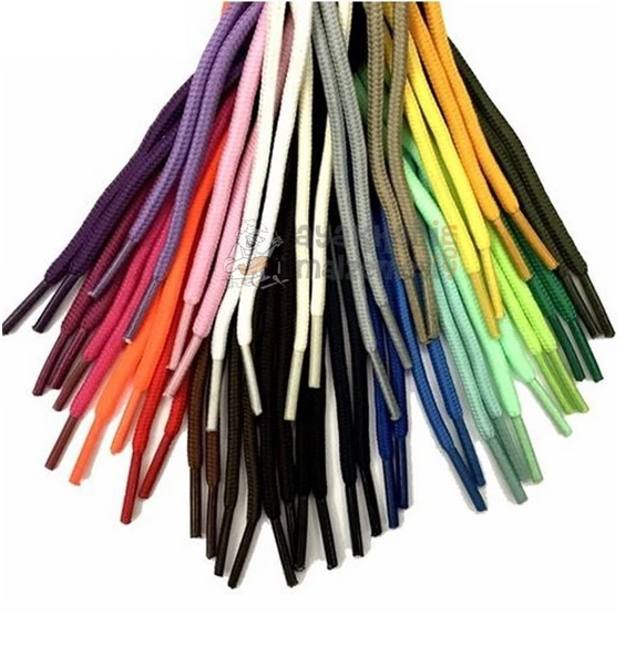 Polyester İp Ayakkabı Bağı Yuvarlak K300-K500 60cm 1 Çift