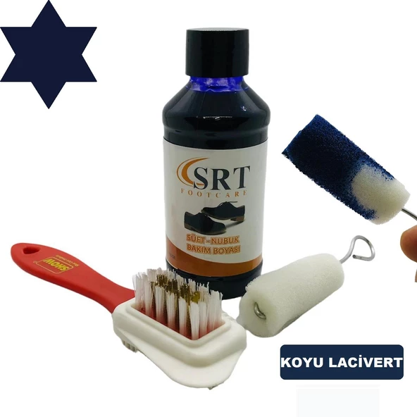 SRTfootcare Süet Nubuk Ayakkabı Bakım Boyası 110 Gr ve 4 Yönlü Temizleme Fırçası - 7