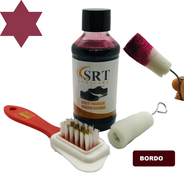 SRTfootcare Süet Nubuk Ayakkabı Bakım Boyası 110 Gr ve 4 Yönlü Temizleme Fırçası - 4