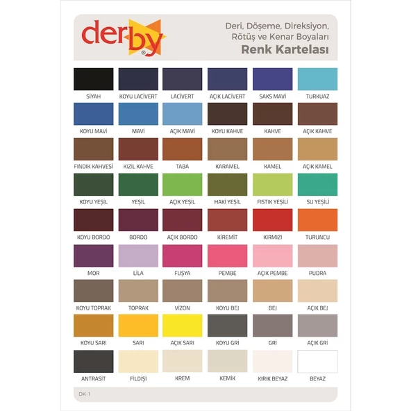 Derby Deri Mont Boyası Ve BS-FIX  Yarı Parlak Sabitleme Cilası | 100 Gr Set - 2