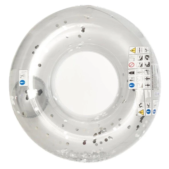 Gümüş Renkli Simli Dev Simit 109 Cm - 554396-ALTIN ürün görseli 1