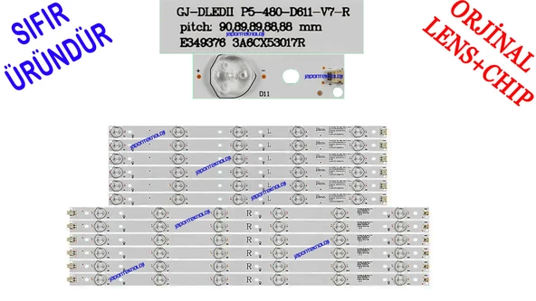 PHILIPS, 48PFK5500, 48PFK4100, BDL4830QL, LED BAR, BACKLIGHT, PANEL LEDLERİ, LB48007, LB48015, V1_00, GJ-2K15-D2P5-480-D611-V3, LED BAR, GJ-IIDLEDII, P5-480D611-V7-R,L - 2