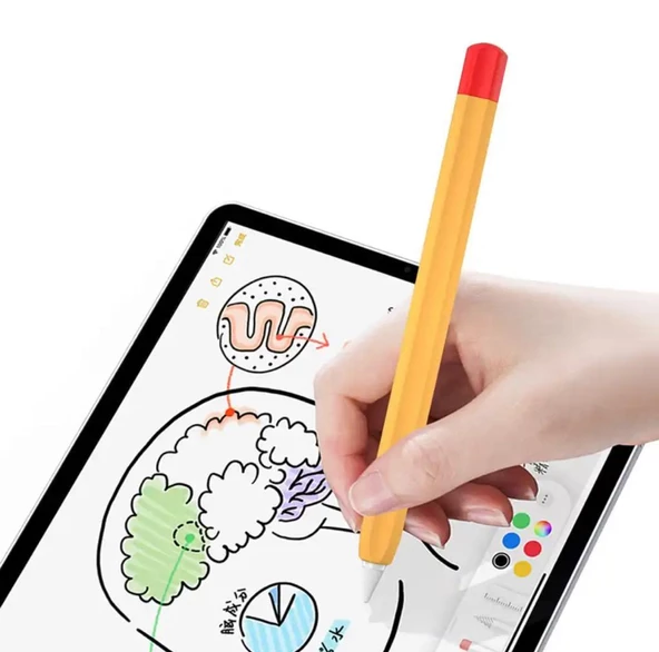 Apple Pencil 2 Nesil Koruma Kılıf Yumuşak Silikon Kaydırmaz Tam Koruma - 5