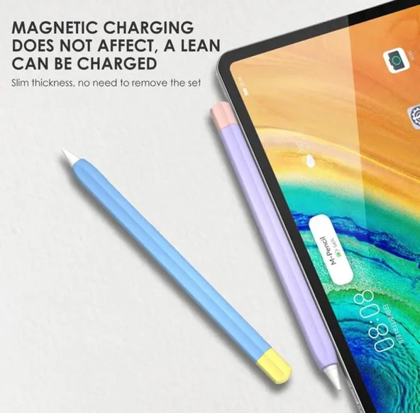Apple Pencil 2 Nesil Koruma Kılıf Yumuşak Silikon Kaydırmaz Tam Koruma - 3