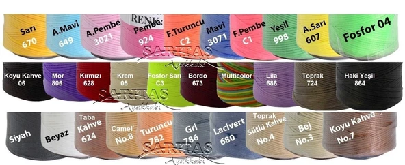 SRTfootcare Deri El Dikişi İçin Mumlu İplik 1 Mm 500mt - 4