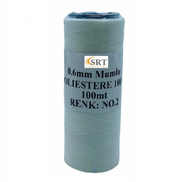 SRTfootcare Deri El Dikişi İçin Mumlu İplik 0,6 Mm 100mt (leathercraft, Deri Hobi) - 4