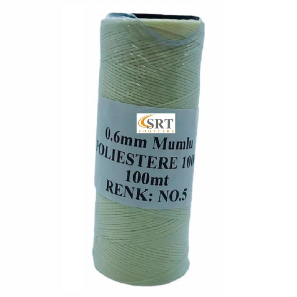 SRTfootcare Deri El Dikişi İçin Mumlu İplik 0,6 Mm 100mt (leathercraft, Deri Hobi) - 9