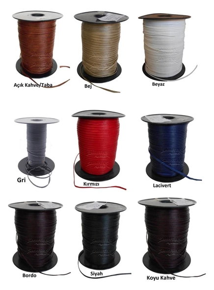 SRTfootcare Deri El Dikişi İçin Mumlu İplik 2.5 Mm 250mt (Leathercraft, Deri Hobi) - 2