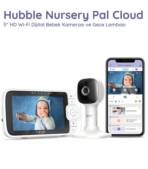 Hubble Nursery Pal Cloud Wifi 5 Dijital Bebek Kamerası HBL12 - Resim 2