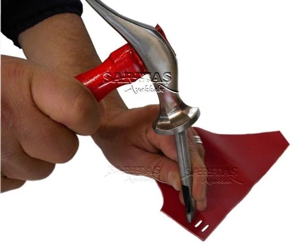 Elde Vurma Yassı Deri Delik Zımbası, Kemer Delik Zımbası 3 mm - Resim 3