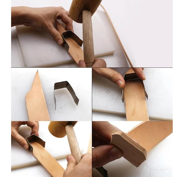 Kemer Ucu Kesme Bıçağı Set Deri El Aleti - Resim 2