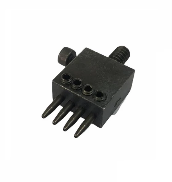 Padova Sıralı Çok Delikli Vida Başlı Deri Zımbası 4mm Deri El Aleti - 6