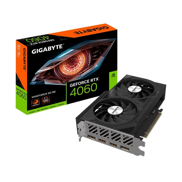 GIGABYTE GeForce RTX 4060 Windforce OC 8GB GDDR6 128 Bit DLSS 3 Ekran Kartı