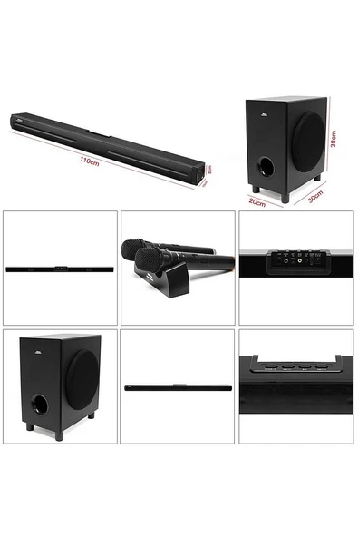 Armın Televizyon Ses Sistemi 2.1 Bt/usb/sd/hdmi/aux 90w Minix Soundbar Mx-906 N - 2