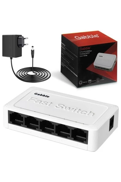 Ethernet Swıtch Hub 5 Port 10/100MBPS Gabble GS1005