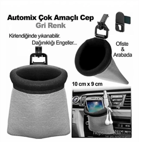 Automix Araba Araç Otomobil Oto İç Aksesuar Çok Amaçlı Kese 11355 - 3