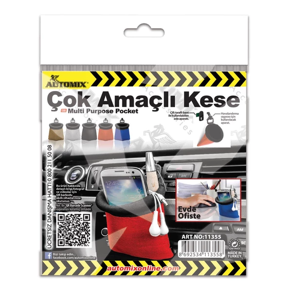 Automix Araba Araç Otomobil Oto İç Aksesuar Çok Amaçlı Kese 11355 - 6