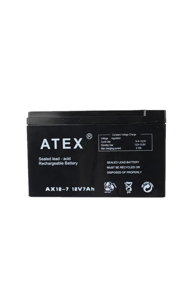 Atex Ax-12v 7ah Bakımsız Kuru Akü