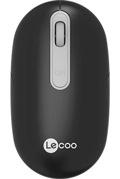 Lecoo WS207 Şarj Edilebilir Kablosuz 1600DPI 4 Tuşlu Sessiz Kompakt Optik Mouse Siyah