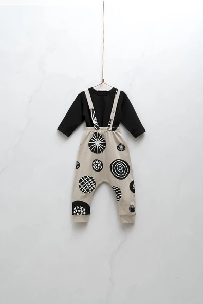 Moinoi Unisex Bebek Salopet Body 2'li Takım 50121 - 2