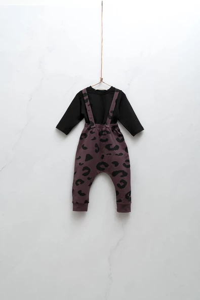 Moinoi Unisex Bebek Salopet Body 2'li Takım 50121