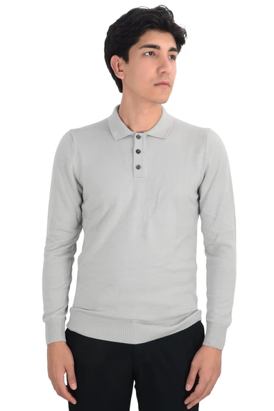 Cengiz İnler Polo Yaka Basic Erkek Triko Kazak - 4