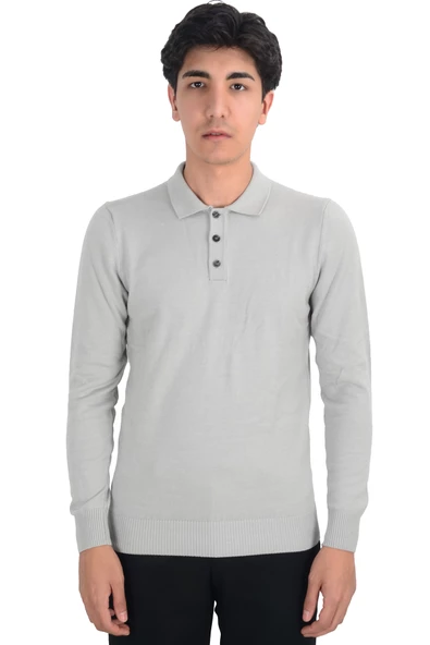 Cengiz İnler Polo Yaka Basic Erkek Triko Kazak - 5