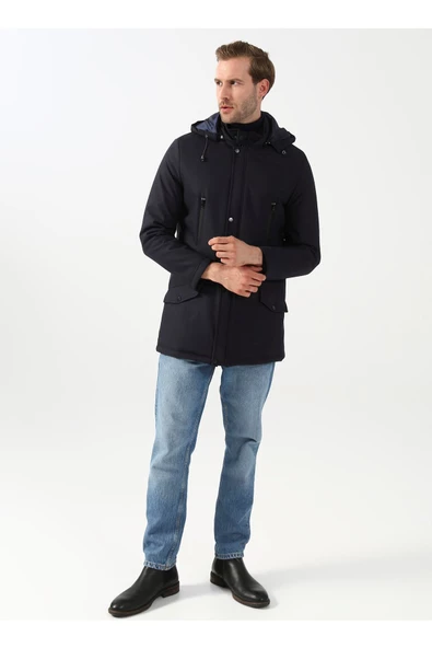 Lacivert Erkek Mont Mn2008700265 - Resim 2