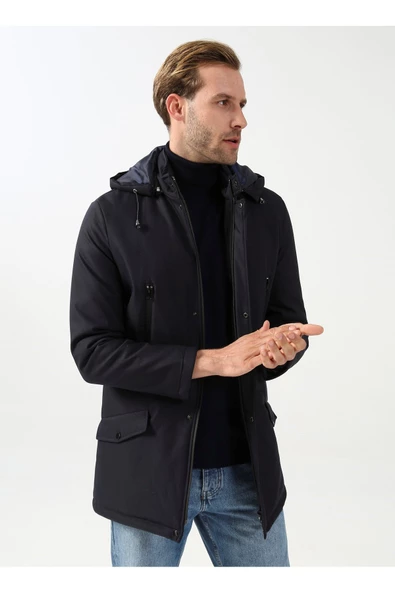 Lacivert Erkek Mont Mn2008700265 - Resim 3