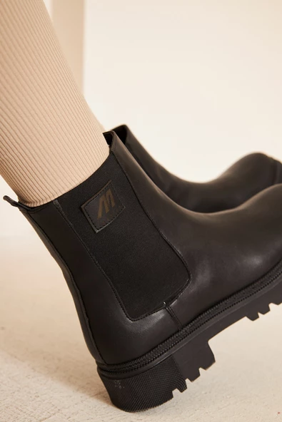 Albishoes M.P Kaymaz Taban Soğuk Geçirmez Suya Dayanıklı Kadın Bot Postal Chelsea Kışlık Bot - 7