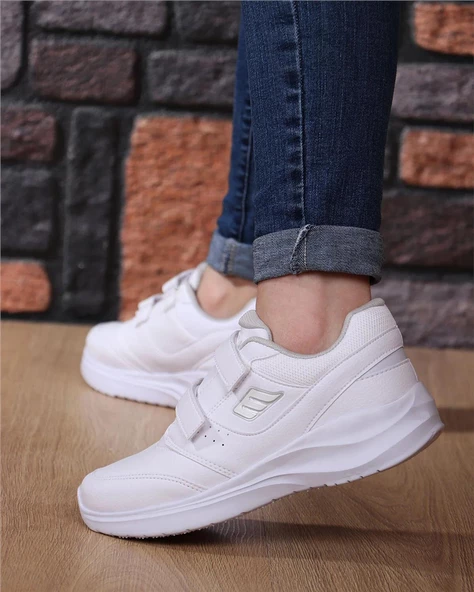 M.P. 232-1307 Zn Beyaz Cırtlı Sneaker Ayakkabı - Resim 4