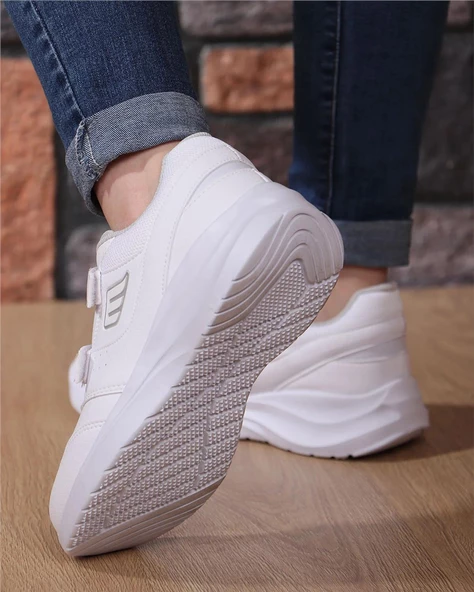 M.P. 232-1307 Zn Beyaz Cırtlı Sneaker Ayakkabı - Resim 5