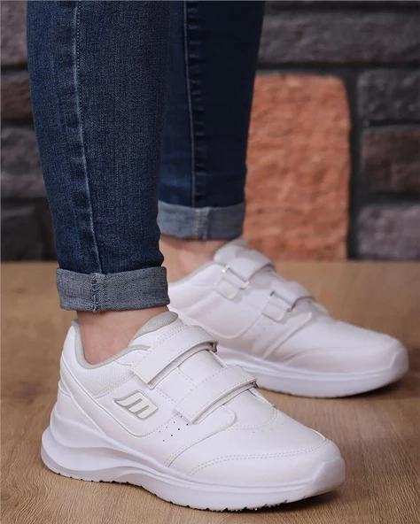 M.P. 232-1307 Zn Beyaz Cırtlı Sneaker Ayakkabı - Resim 3