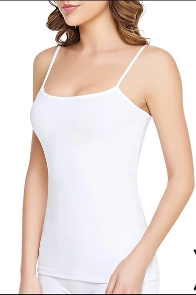 TUTKU 0146 BAYAN ELASTAN İP ASKILI ATLET 3 ADET - Resim 2