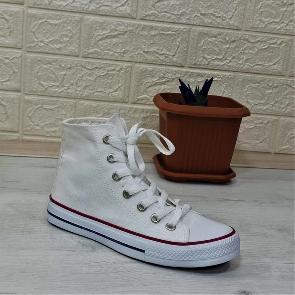 Fiyra 555 Beyaz Uzun Unisex Sneaker Keten Spor Ayakkabı - 11
