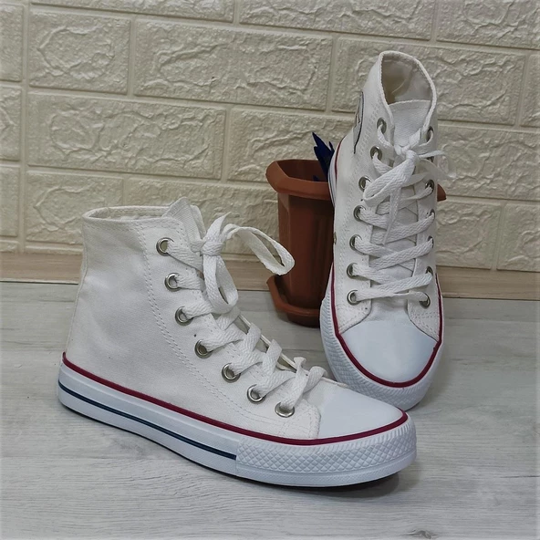 Fiyra 555 Beyaz Uzun Unisex Sneaker Keten Spor Ayakkabı - 10
