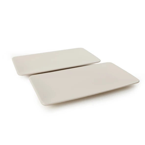 Keramika Mat Krem Siera Kayık Tabak 33 Cm 2 Adet 950 - 3