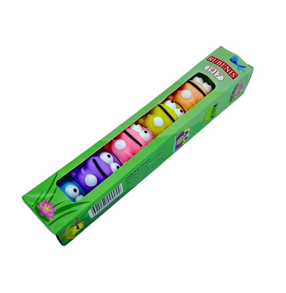 Rubenis Kurbağa Figürlü Mini Fosforlu Kalem 5'Li - 4