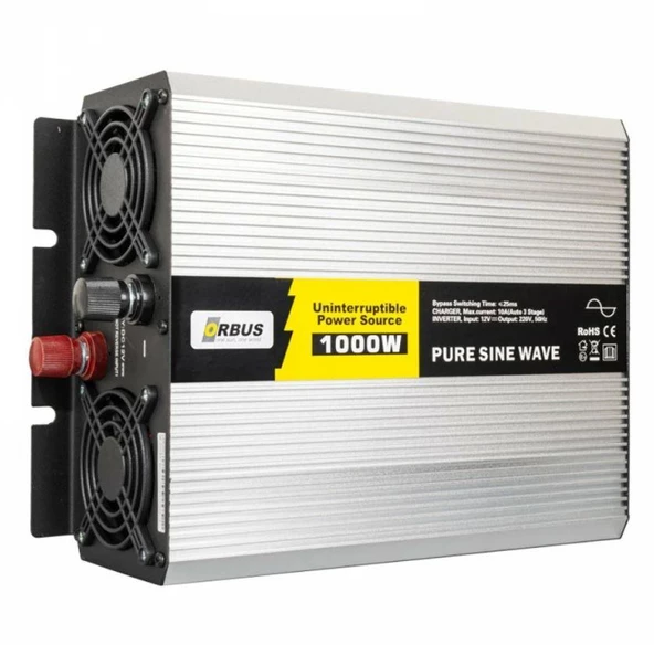 ORBUS TSI1000W 12 VOLT 1000 WATT TAM SİNÜS ŞARJLI INVERTER