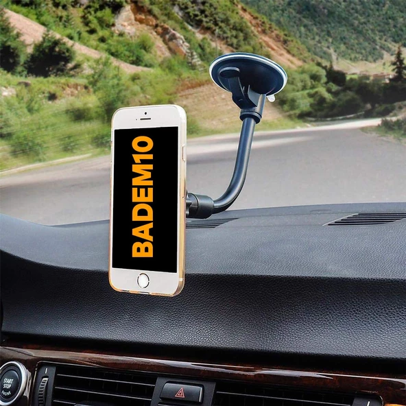 Araba Araç İçi Oto Ofis Ev Masa Mıknatıslı Kuğu Boynu Manyetik Vantuzlu Telefon Tutucu - 5