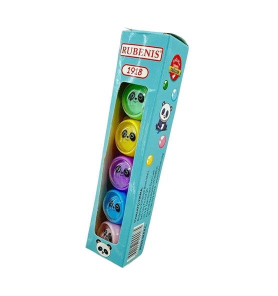 Rubenis Panda Figürlü Mini Fosforlu Kalem 5'Li - 5