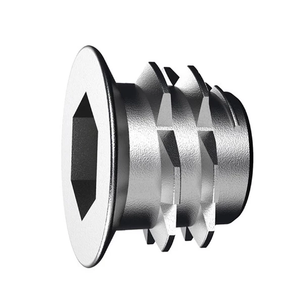 Mobilya Bağlantı Eleman Eki Euro Diş 6 Köşe Vida Metal Dübel 8x8 M6 Çinko (50 ADET) - 4